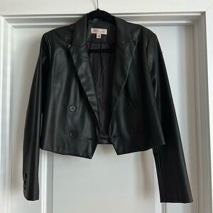 Black Double-Breasted Women's Jacket